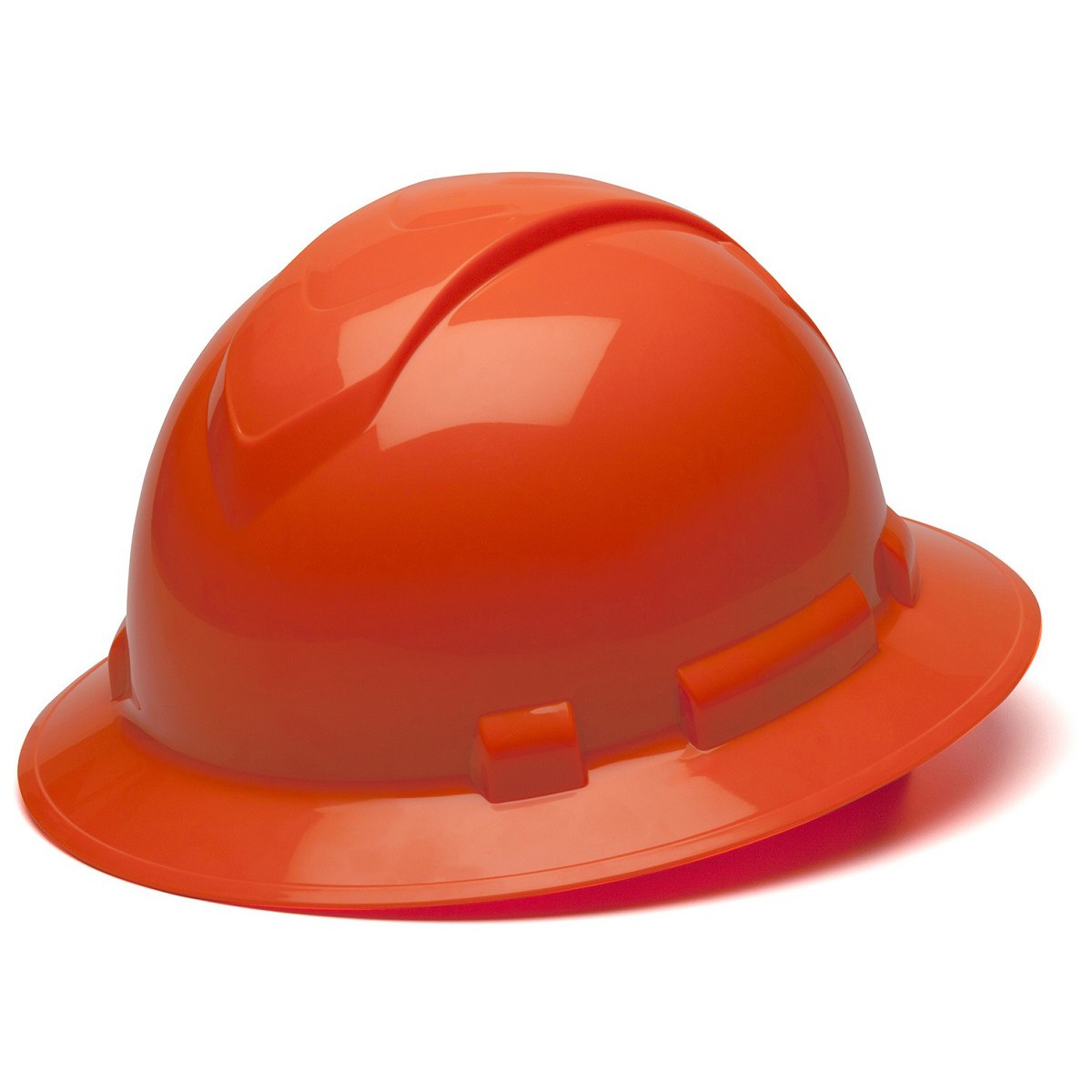 Pyramex Ridgeline Full Brim Hard Hat with 4 Point Ratchet Suspension from GME Supply