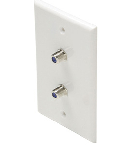 Steren Wall Plate Two Barrels White from GME Supply