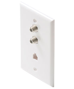 CTS Wall Plate Two Barrels & RJ11 Ivory from GME Supply