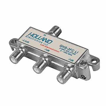 Holland 3-way F-Splitter (1GHz) from GME Supply