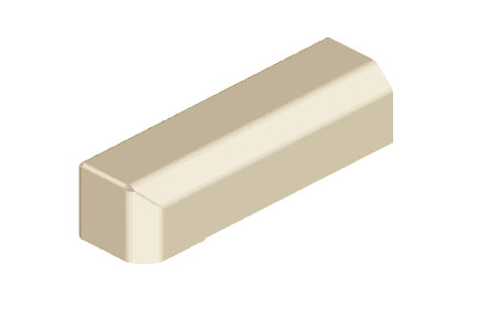 Belden 1/2 Inch End Cap Fitting (Ivory) from GME Supply