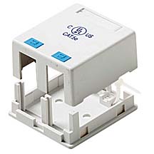 Steren Keystone Surface Mount Box (White / Dual) from GME Supply